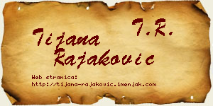 Tijana Rajaković vizit kartica